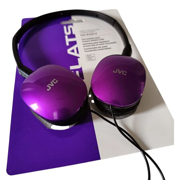 🎵 JVC HA-S160-V Purple Wired Headphones - Picture 2 of 7